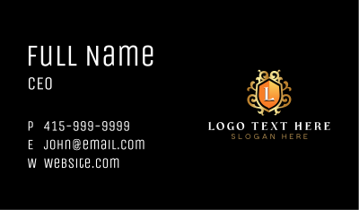 Luxury High End Crest Business Card Image Preview
