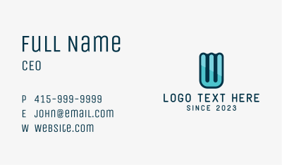 Letter W Media Studio Business Card Image Preview