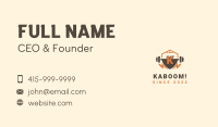 Barbell Shield Bolt Business Card Image Preview