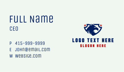 Eagle Patriot Shield Business Card Image Preview