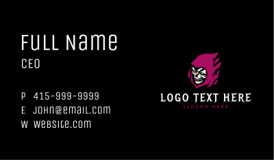 Gaming Reaper Skull  Business Card Image Preview