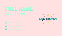 Cute Slime Drip Sparkle Business Card Design