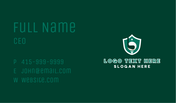 Golf Club Sports Shield Business Card Design Image Preview