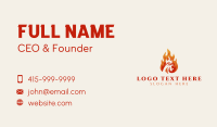 Burning Chicken Restaurant Business Card Design