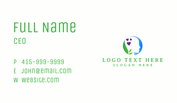 Mental Health Support Business Card Design Image Preview