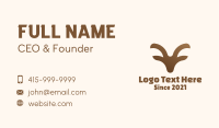 Brown Wild Ram Business Card Image Preview