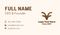 Brown Wild Ram Business Card Preview