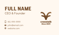 Brown Wild Ram Business Card Image Preview