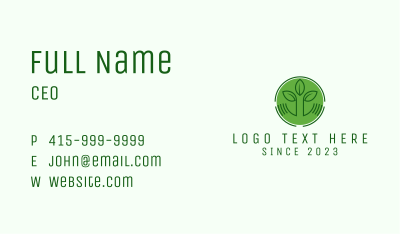 Green Hand Agriculture  Business Card Image Preview