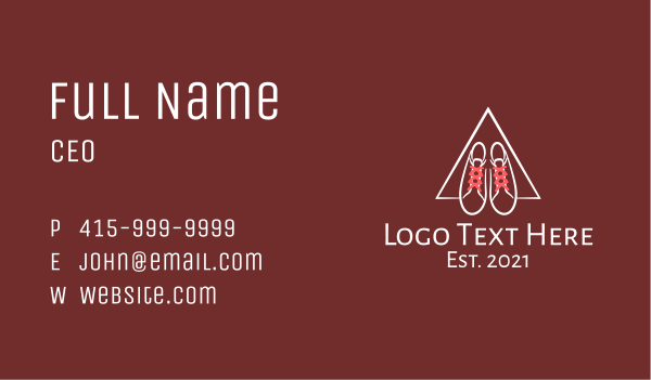Shoe String Triangle Business Card Design Image Preview