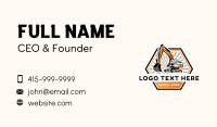 Excavator Digging Construction Business Card Design