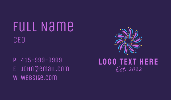 New Year Pyrotechnics Festival  Business Card Design Image Preview
