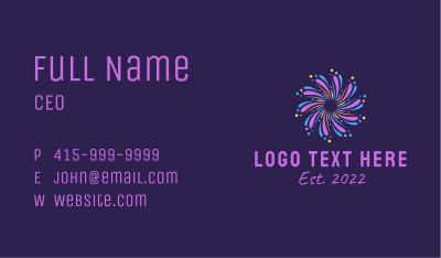 New Year Pyrotechnics Festival  Business Card Image Preview