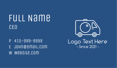Truck Camera Lens Business Card Image Preview