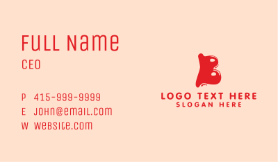 Liquid Soda Letter B Business Card Image Preview