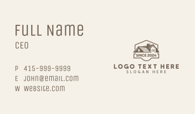 Roof Housing Property Business Card Image Preview