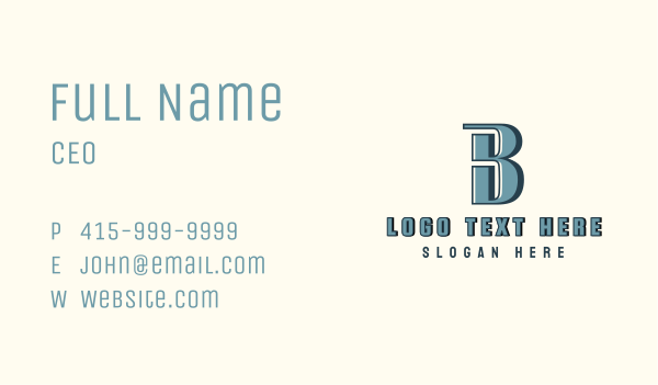 Entertainment Business Initial Letter B Business Card Design Image Preview