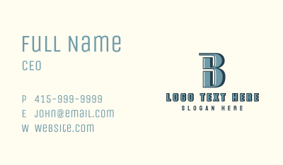 Entertainment Business Initial Letter B Business Card Image Preview
