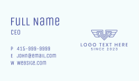 Wings Aviation Letter V  Business Card Image Preview
