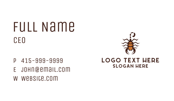 Scorpion King Business Card Design Image Preview