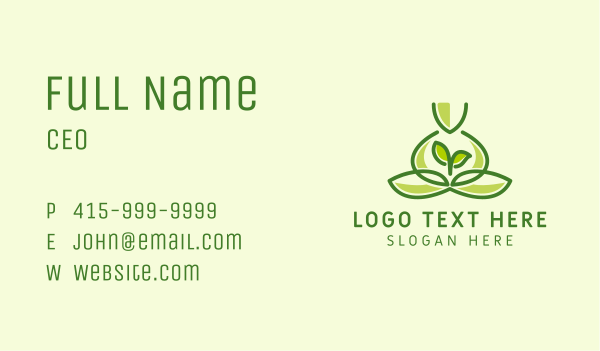 Leaf Yoga Spa Business Card Design Image Preview