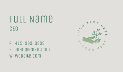 Nature Hand Seedling Business Card Image Preview
