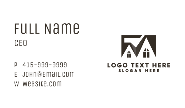 House Contractor Builder  Business Card Design Image Preview