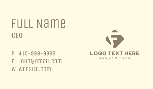 Generic Brand Letter F Business Card Design Image Preview