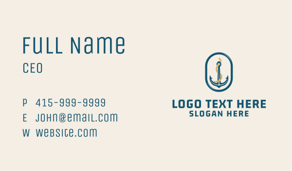 Anchor Rope Marine Business Card Design Image Preview