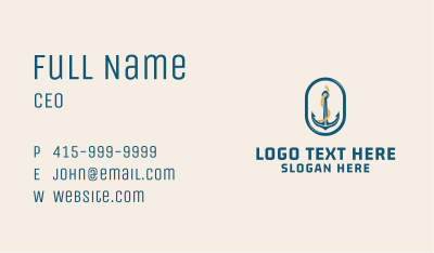 Anchor Rope Marine Business Card Image Preview
