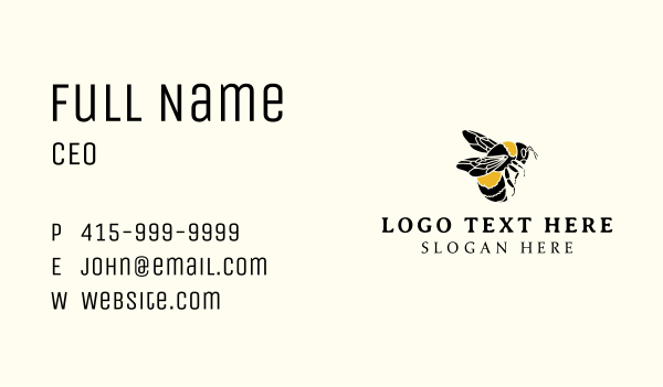 Bee Insect Wings Business Card Design Image Preview