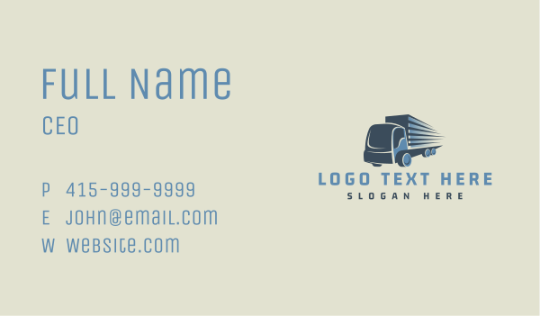 Automotive Truck Vehicle Business Card Design Image Preview