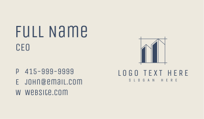 Minimalist Corporate Building Business Card Image Preview