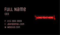 Red Neon Emblem  Business Card Image Preview