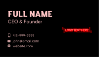 Red Neon Emblem  Business Card Image Preview