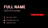 Red Neon Emblem  Business Card Design