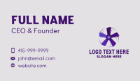 Rotating Purple Fan Business Card Image Preview