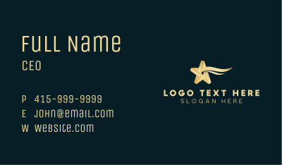 Gold Event Planner Star Business Card Image Preview