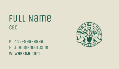 Gardening Plant Shovel Business Card Image Preview