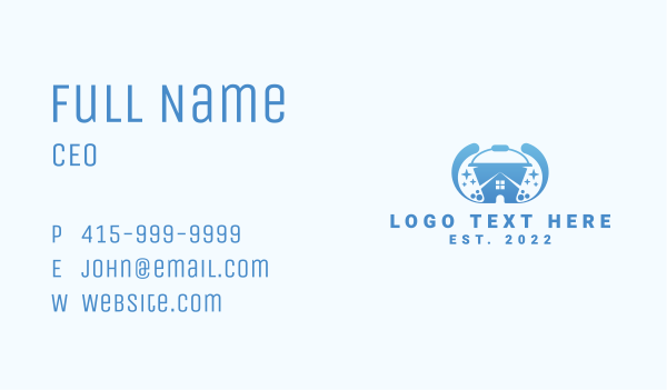 House Cleaning Bucket Business Card Design Image Preview