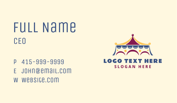Circus Indoor Playground Business Card Design Image Preview