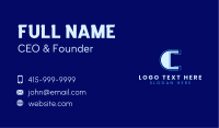 Digital Cyber Letter C Business Card Image Preview