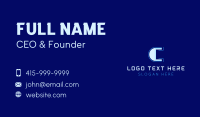 Digital Cyber Letter C Business Card Preview