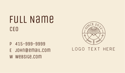 Native Arrow Mountain Badge Business Card Image Preview