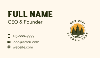 Pine Tree Forest Business Card Design