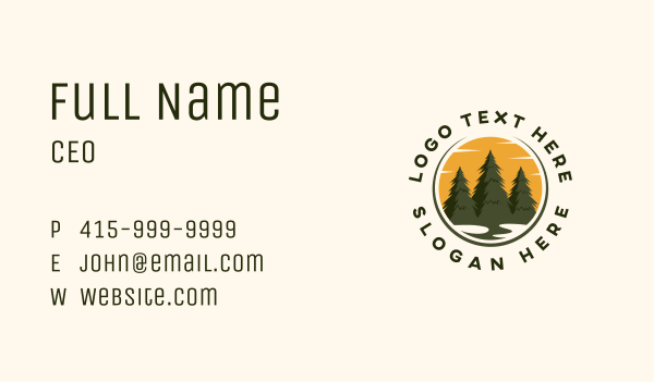 Pine Tree Forest Business Card Design Image Preview