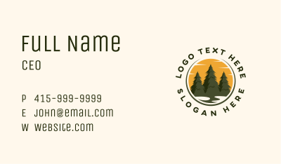 Pine Tree Forest Business Card Image Preview