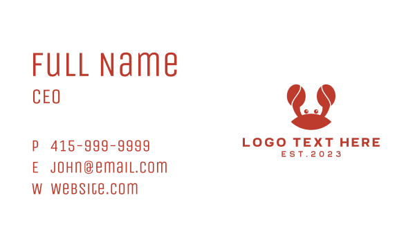 Brown Coffee Crab Business Card Design Image Preview