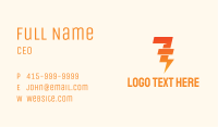 Lightning Number 7 Business Card Image Preview