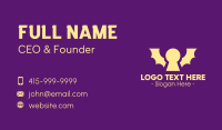 Yellow Bat Keyhole Business Card Image Preview